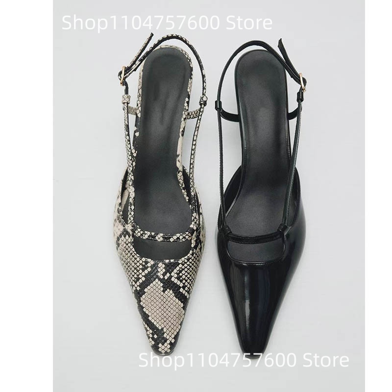 Slingback pour femmes Bout poi - Leather Classic Strap avis et prix